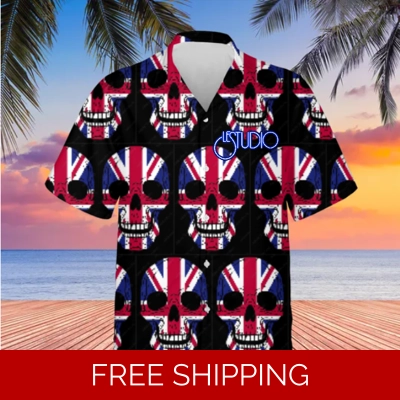Hawaiian Shirt Unisex Le Studio British Skull